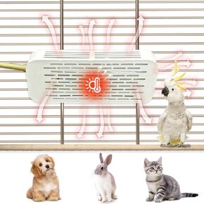Bird Heater Warmer for Cage, Bird Heat Lamp with Lampshade and Lightless-Design, Bird Cage Heater for Parrot Cockatiel Parakeet Chick Bunny Hamsters Small Birds and Pets (7.48" L* 2.95" W)