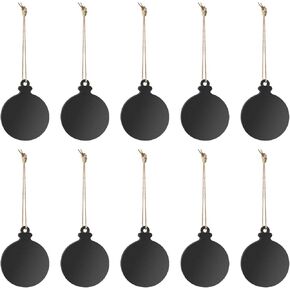 SUPVOX Mini Two-Sided Chalkboard Round with Hemp Rope Message Board Hanging Pendant Decor 10PCS