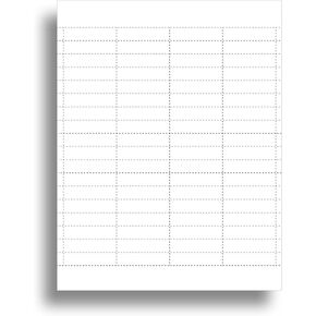 1/5 Cut File Folder Tab Inserts - White Hanging File Folder Printable Tabs for Inkjet & Laser Printers - 72 per sheet - 10 Sheets / 720 Printable File Folder Labels
