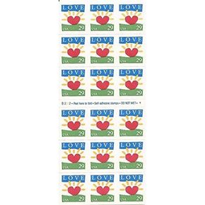 US Stamp - 1994 Love Sunrise - Booklet Pane of 18 Stamps #2813a by USPS
