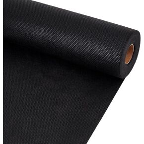 BENECREAT 30 Yards Black No Show Mesh Fabric, 12 Inch Iron on Nylon Fabric Embroidery Stabilizer Backing for Machine Embroidery and Hand Sewing