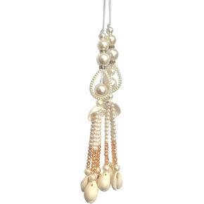 1 Pair Blouse Tassels for Bridal Dress Latkan Home Decor Accessories DIY Decor Curtains Cushions Tassel (White 2, 7 Inch)