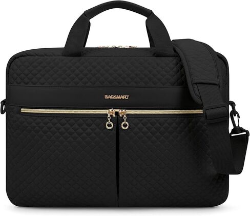 BAGSMART 17.3/15.6 Inch Laptop Bag, Briefcase for Women Computer Messenger Bag Office Travel Business, Black in Saudi Arabia