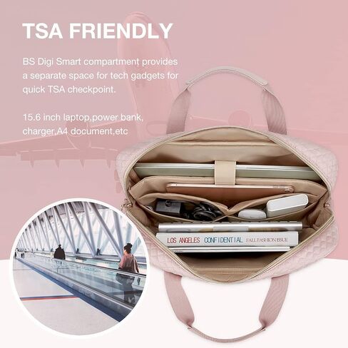 BAGSMART 17.3/15.6 Inch Laptop Bag, Briefcase for Women Computer Messenger Bag Office Travel Business, Black in Saudi Arabia
