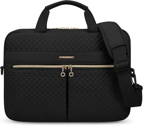 BAGSMART 17.3/15.6 Inch Laptop Bag, Briefcase for Women Computer Messenger Bag Office Travel Business, Black in Kuwait