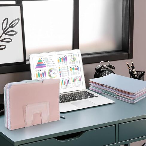 gisgfim 12 Pcs Two Tone Colored File Folders 1/3 Cut Tab Letter Size Manila File Folder with Tabs Decorative Assorted Position File Folders for Office School Business Home Organizer in Saudi Arabia