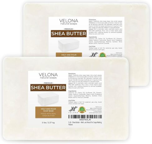 velona 10 lb - Shea Butter Soap Base, Melt & Pour, SLS/SLES Free in Kuwait