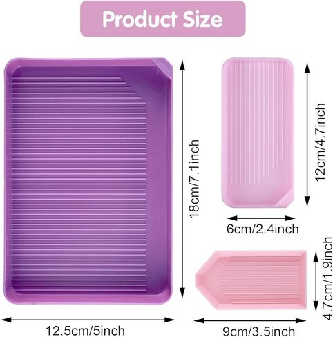 7Pcs Diamond Art Trays Plastic Diamond Paintings Trays Rhinestone Tray Large Diamond Paintings Tray for Diamond Art Accessories and Tools(3 Size) in Saudi Arabia