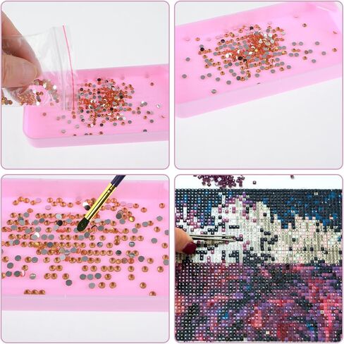 7Pcs Diamond Art Trays Plastic Diamond Paintings Trays Rhinestone Tray Large Diamond Paintings Tray for Diamond Art Accessories and Tools(3 Size) in Saudi Arabia
