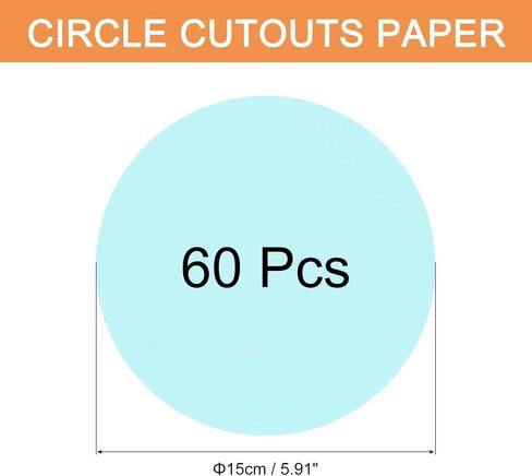 MECCANIXITY 60 PCS Black Circle Cutouts Paper, 6 Inch Round Cutouts 200gsm/75lb Circle Cardstock for DIY Crafts Classroom Bulletin Board Decoration in Kuwait