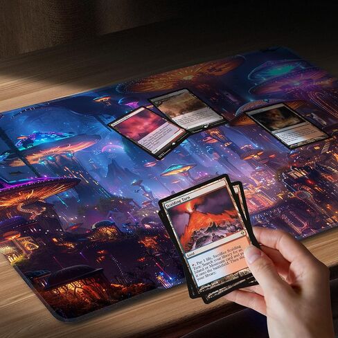 MTG Playmat عدم الانزلاق المطاط دعم الطباعة قائد المجلس لعبة مكتب حصيرة مبارزة حصيرة TCG Playmat PTCG Playmat 24x14 بوصة وأكياس تخزين مجانية in Saudi Arabia