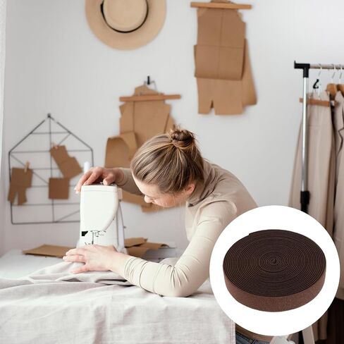 5 Yards Elastic Band for Sewing 1 Inch Wide Double Side Twill Woven Elastic Band High Elasticity Elastic (Brown) in Saudi Arabia