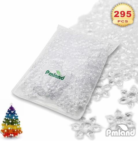 PMLAND Winter Acrylic Clear Snowflake Ornaments and Table Scatter Decoration - 290+ Pieces for Christmas Holiday Party Festival Events Home Decor in Kuwait