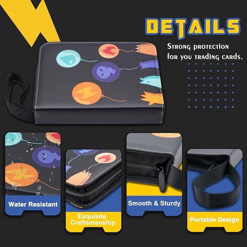 حافظة بطاقات تجارية مقاومة للماء مكونة من 4 جيوب من كلوفيركات، باللون الأزرق المخضر، 400 جيب مزدوج الجوانب، تناسب 400 بطاقة in Kuwait