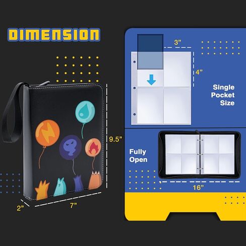 حافظة بطاقات تجارية مقاومة للماء مكونة من 4 جيوب من كلوفيركات، باللون الأزرق المخضر، 400 جيب مزدوج الجوانب، تناسب 400 بطاقة in Kuwait