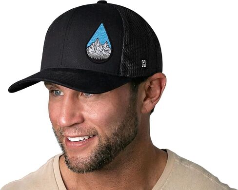 HAKA Diamond Campfire Hat – Camping Trucker Hat for Men & Women, Adjustable Baseball Cap, Mesh Snapback, Outdoor Golf Hat (Black) in Saudi Arabia