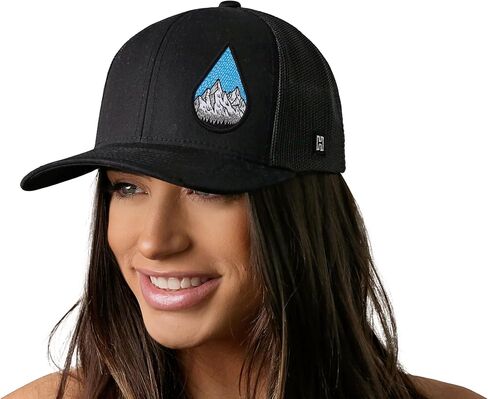 HAKA Diamond Campfire Hat – Camping Trucker Hat for Men & Women, Adjustable Baseball Cap, Mesh Snapback, Outdoor Golf Hat (Black) in Saudi Arabia