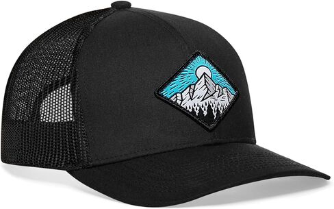 HAKA Diamond Campfire Hat – Camping Trucker Hat for Men & Women, Adjustable Baseball Cap, Mesh Snapback, Outdoor Golf Hat (Black) in Saudi Arabia