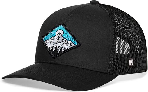 HAKA Diamond Campfire Hat – Camping Trucker Hat for Men & Women, Adjustable Baseball Cap, Mesh Snapback, Outdoor Golf Hat (Black) in Saudi Arabia