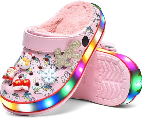 Kids' Boys Girls LED Clogs Cute Garden Shoes Cartoon Slides in Kuwait