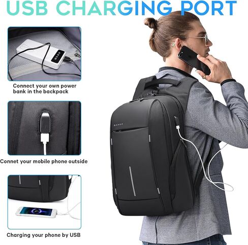 BANGE Travel Backpack for 15.6 Inch Notebook,Lightweight Work Backpacks for Men, Daily Fashion Backpack for Men and Women in Kuwait
