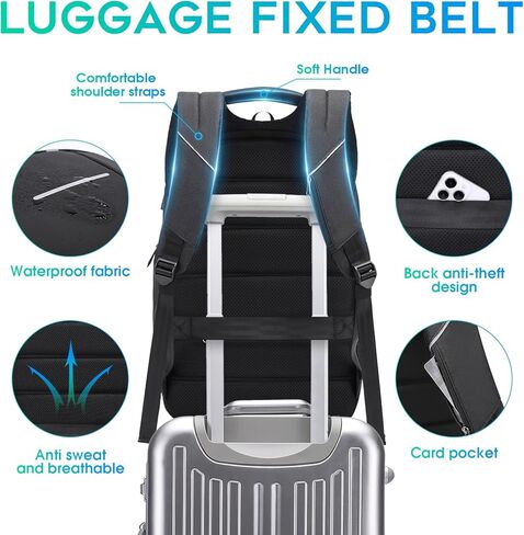 BANGE Travel Backpack for 15.6 Inch Notebook,Lightweight Work Backpacks for Men, Daily Fashion Backpack for Men and Women in Kuwait