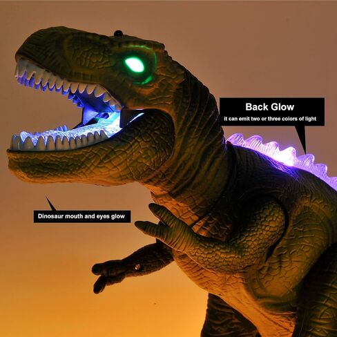 لعبة ديناصور تي ريكس بجهاز تحكم عن بعد من باور تي آر سي للأطفال | أصوات ما قبل التاريخ واقعية | لعبة الروبوت الديناصور تضيء وتزأر | لعبة روبوت المشي تي ريكس بجهاز تحكم عن بعد (أخضر) in Kuwait