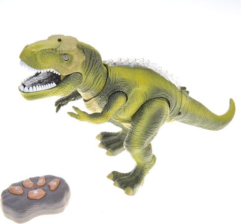 لعبة ديناصور تي ريكس بجهاز تحكم عن بعد من باور تي آر سي للأطفال | أصوات ما قبل التاريخ واقعية | لعبة الروبوت الديناصور تضيء وتزأر | لعبة روبوت المشي تي ريكس بجهاز تحكم عن بعد (أخضر) in Kuwait