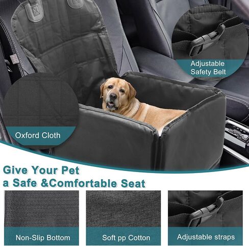 Dog Car Seat, Cover with Side Flaps, Cargo Liner for Dog, Cat Backpack, Seat Protector, Waterproof and Non-Slip, for Pets for Vehicle, Black in Saudi Arabia