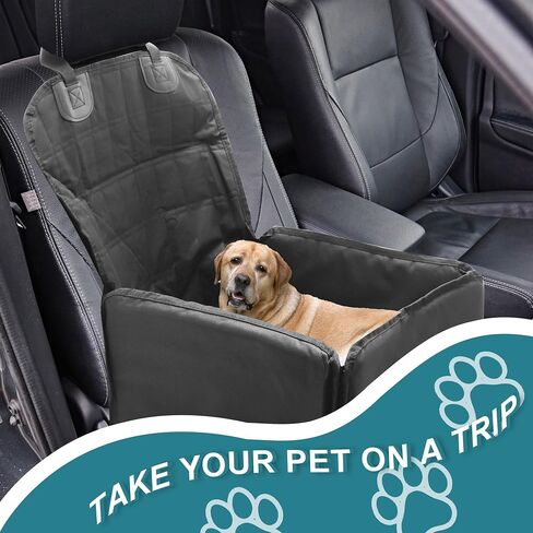 Dog Car Seat, Cover with Side Flaps, Cargo Liner for Dog, Cat Backpack, Seat Protector, Waterproof and Non-Slip, for Pets for Vehicle, Black in Saudi Arabia