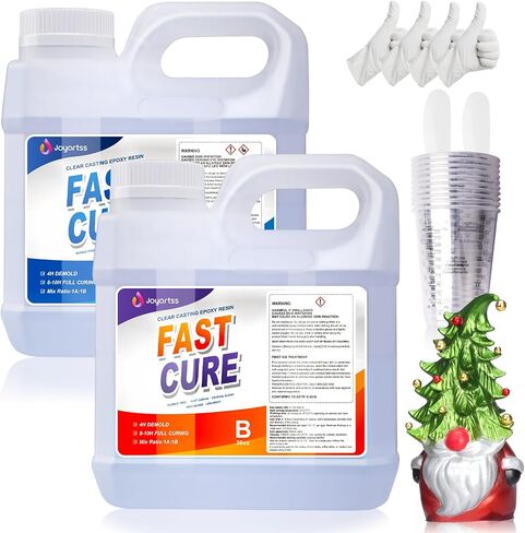 72oz Fast Cure Epoxy Resin Kit,4 Hours Demold Resin, Crystal Clear, Bubble-Free, Anti-Yellowing Casting Resin for Arts, Crafts, Jewelry, Coasters, Keychains, Molds in Saudi Arabia