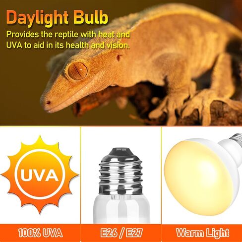 Reptile Heat Lamp 75W UV Heat Light Bulb, Basking Daylight Spot Bulb for Lizard, Tortoise, Bearded Dragon (E26,110V) in Saudi Arabia