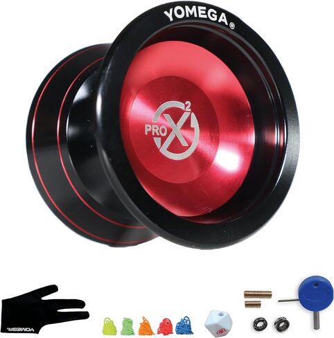 Yomega Pro x2 – Pro Level Aluminum Yoyo for Advance Players – H Shaped, C Size Ball Bearing with Adjustable Responsive/Nonresponsive Play + 3 Month Warranty (Red) in Kuwait
