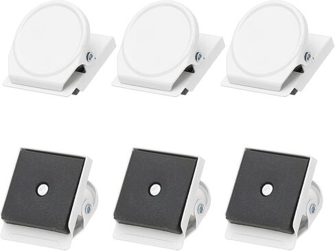 PATIKIL 31mm Magnetic Clips, 6Pcs Stainless Steel Refrigerator Magnet Hook Clips for Photo Displays, Whiteboards, Fridges, Classrooms, Office, Light Pink in Saudi Arabia
