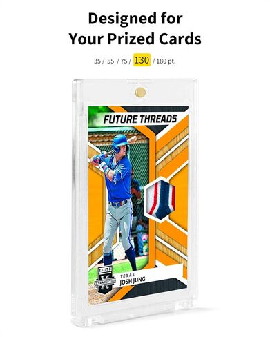 130pt Magnetic Card Holders for Trading Cards - 5 Pack White Clear One Touch Hard Cases with Stronger Magnet, UV Protection in Kuwait