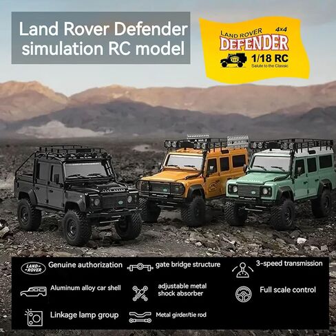 RC Truck 1/18 RC Rock Crawler, MN-111 4x4 Off Road RC Crawler, 2.4GHz Remote Control Car, All Terrain RC Climbing Car with LED Lights and 2 Batteries for Kids and Adults (Black) in Kuwait