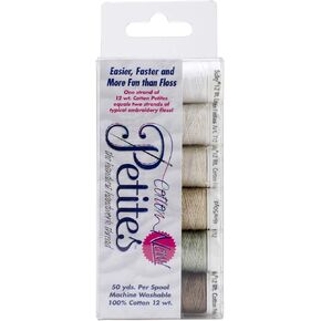 Sulky Sampler Cotton Petites, 12-watt, Neutrals Assortment, 6-Pack