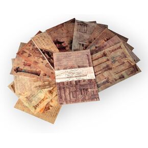 Pirates Vellum Paper & Vintage Sticker Set, Translucent Paper and Vintage Stickers for Journaling, Scrapbooking, Sticker Book, 10 Vintage Stickers, 10 Vellum Paper, Total of 20-Pages (A5)
