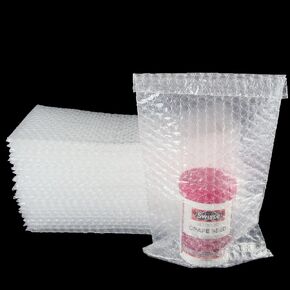LANIAKEA 50Pack Clear Bubble Pouches Bags, 6" x 10" Self-Seal Cushion Bubble Pouches to Protect Fragile Items, Double Wall Shockproof Bubble Out Bags for Moving, Shipping and Storage