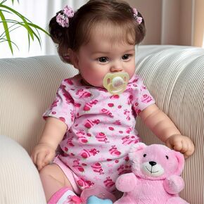 JIZHI Lifelike Baby Dolls - 20-Inch Realistic-Newborn Dolls Adorable Smiling Real Life Baby Dolls with Gift Box for Kids Age 3+