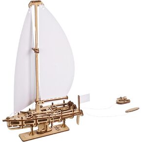 UGEARS Serenity’s Dream Model Yacht - Model Ships Kits for Adults - Wooden Models to Build for Adults - 3D Puzzles Adult Ship Model Kit - DIY Wooden Model Boats for Enthusiasts