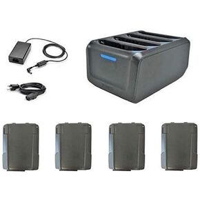Zebra (Symbol) SAC-TC7X-4BTYPP-01 Charger Kit with (4) Spare Battery BT-000318-01 (BTRY-TC7X-46MPP-01) | for TC70, TC75, TC70x, TC75x, TC72, TC77 Series Android Scanners (Renewed)