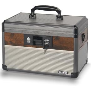 Storage Safe Box Lockable Dorm Storage Trunk with Key Lock - Briefcase, Medicine Lock Box, Lock Boxes for Personal Items