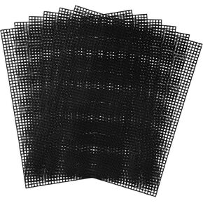 6pcs Plastic Mesh Canvas Sheets, 11.02x9.06in 5CT Plastic Mesh Canvas Plastic Mesh Canvas Sheets for Embroidery Plastic Mesh Screen for DIY Crochet Crafts(Transparent)
