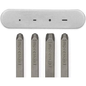 ImpressArt - Dot & Dash Signature Metal Design Stamp Pack (4 Pack)