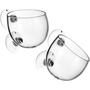 Plant Pot Aquarium Decor Aquatic Plant Cup with 2 Suction Cup for Fish Tank Aquarium Aquascape(2 Pack)