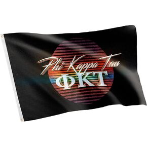 Desert Cactus Phi Kappa Tau Flag 80's Letter Fraternity Banner 3x5 feet Sign Decor Phi Tau (Flag - 80’s)
