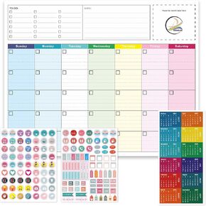 Monthly Colorful Planner Notepad Tear Off Monthly Colorful Calendar Undated Adhesive month labels To Do List Notepad Sheets（Pages of 12)
