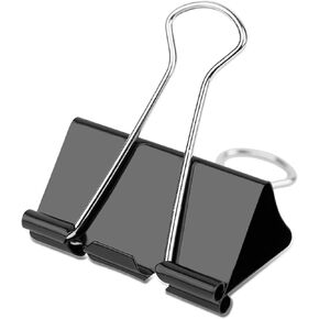 Ufmarine Large Binder Clips, 1.6 Inch Length, (24 Pcs) Big Binder Clips Paper Clamps for Office