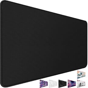 Large Mouse Pad, Desk Mat Large Office Desk Pad Gaming Mouse Pad with Stitched Edges, 31.5" x 15.7" Mousepad with Non-Slip Waterproof Rubber Base for PC Laptop Desk Home Office Accessories, Black